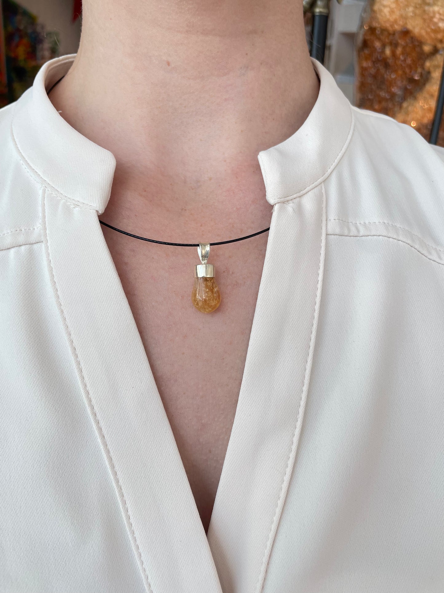 Citrine Pendant ( Silver 925 )