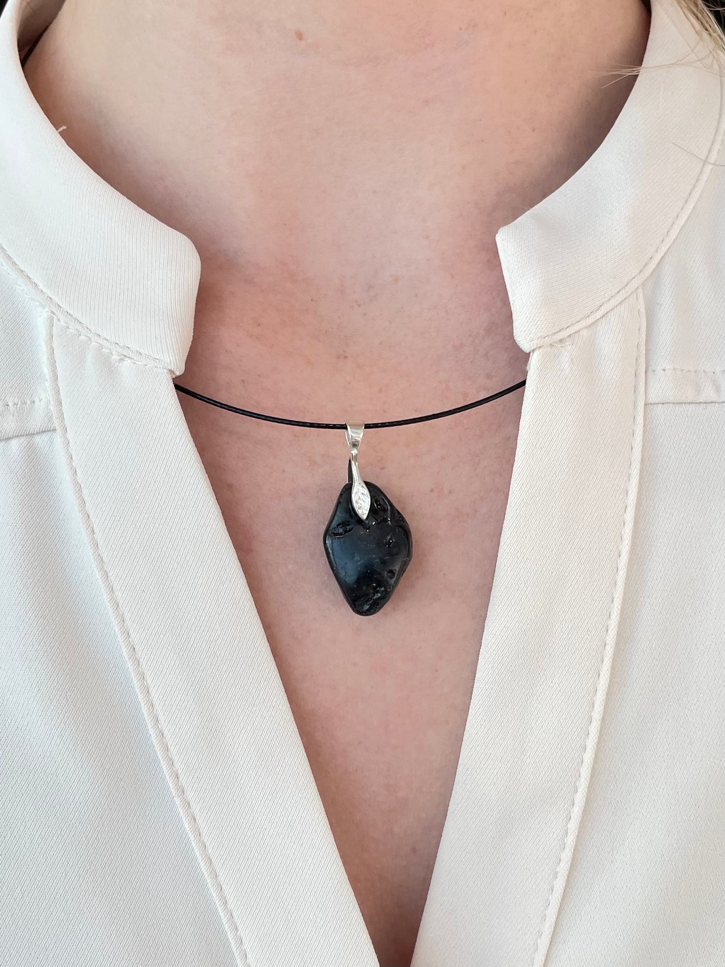 Tektite Pendant (Silver 925 )