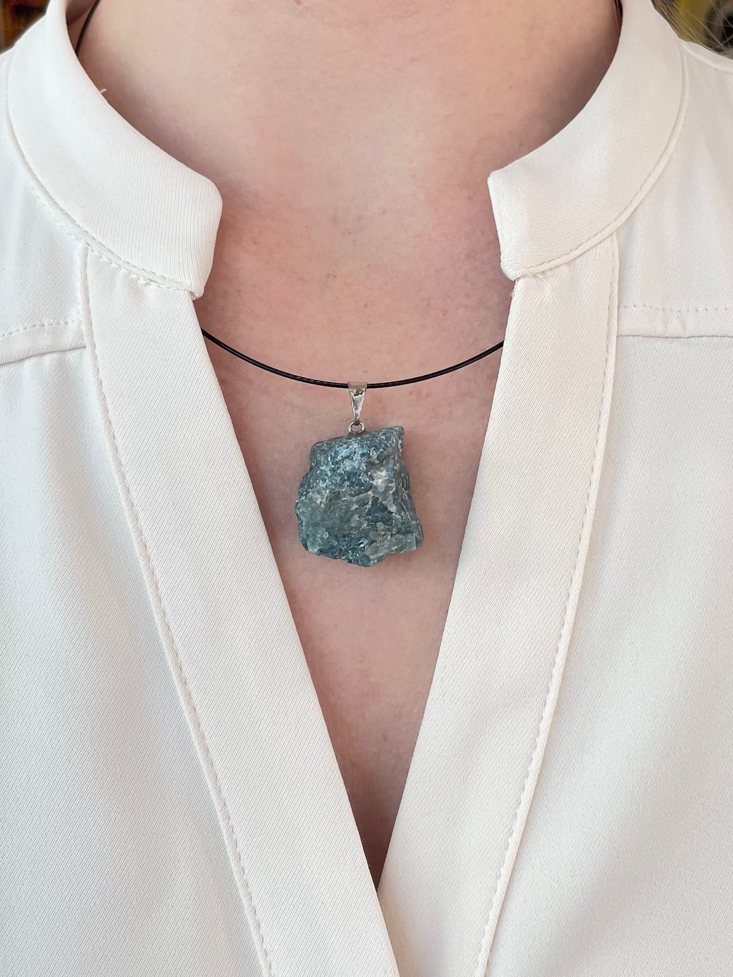 Blue Apatite Pendant