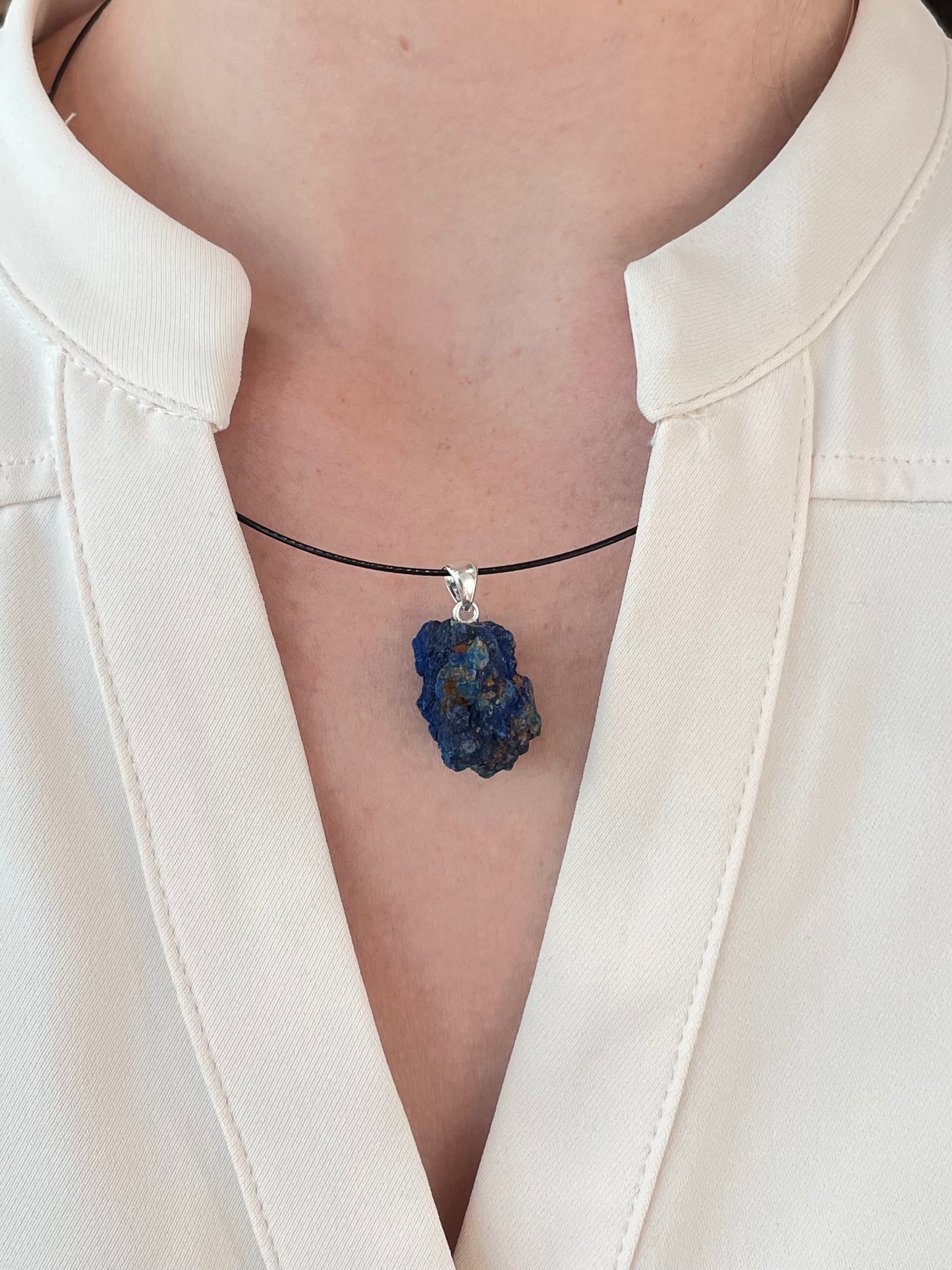 Azurite Pendant ( Silver 925 )