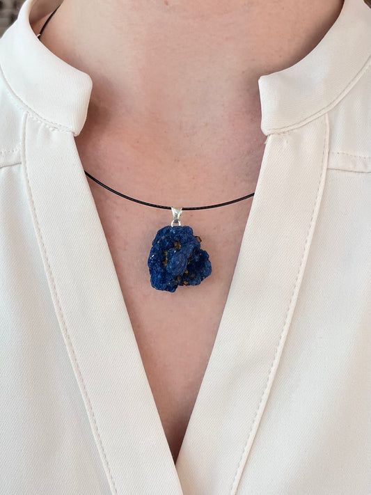 Azurite Pendant ( Silver 925 )