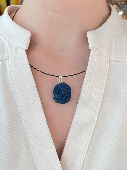 Azurite Pendant ( Silver 925 )