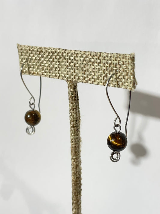 Tiger Eye Drop Earrings