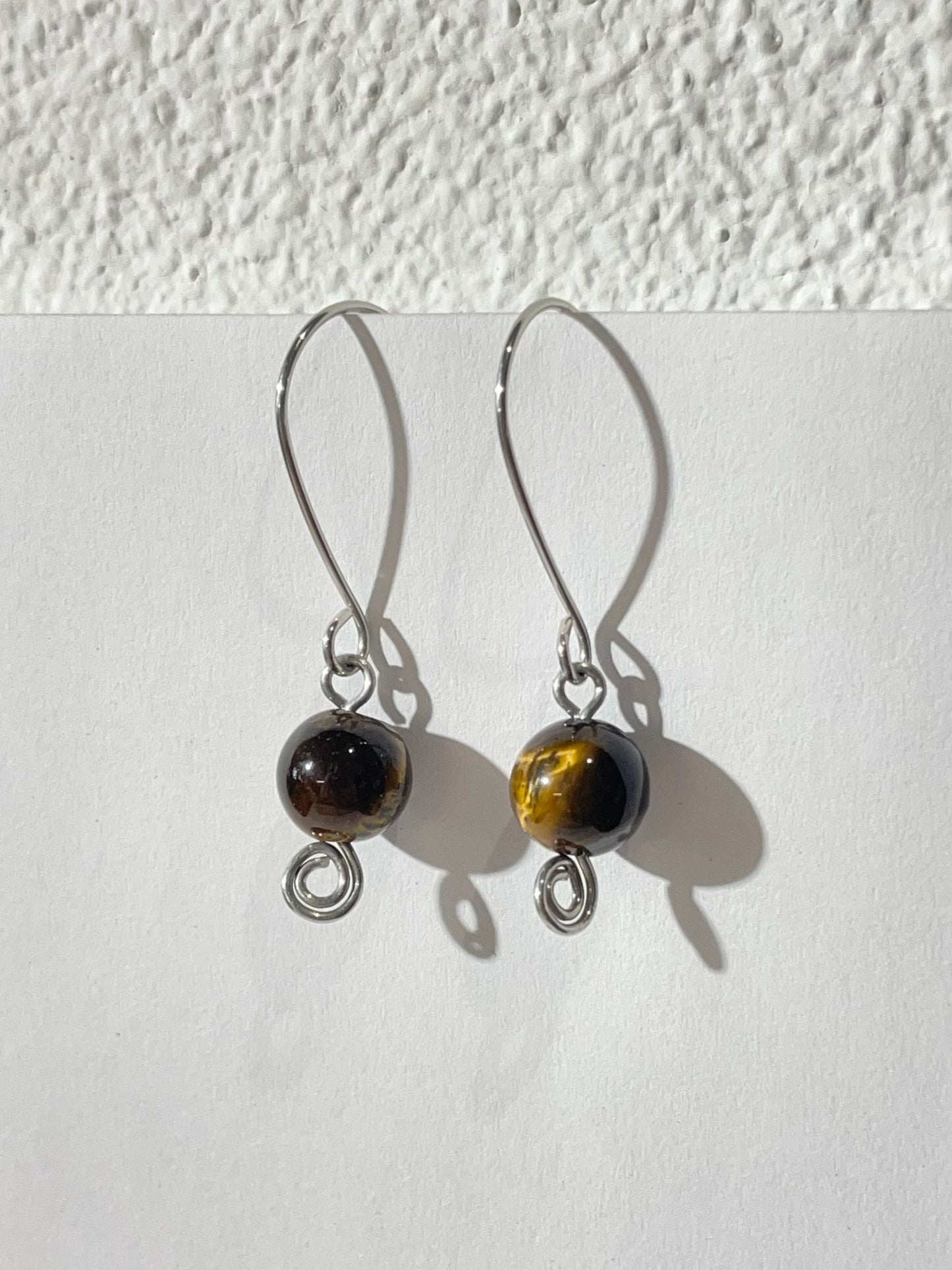 Tiger Eye Drop Earrings