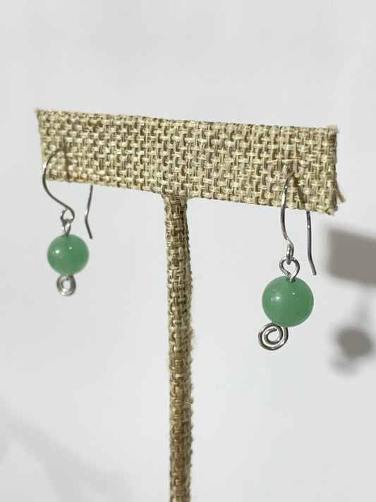 Green Aventurine Quartz Drop Earrings