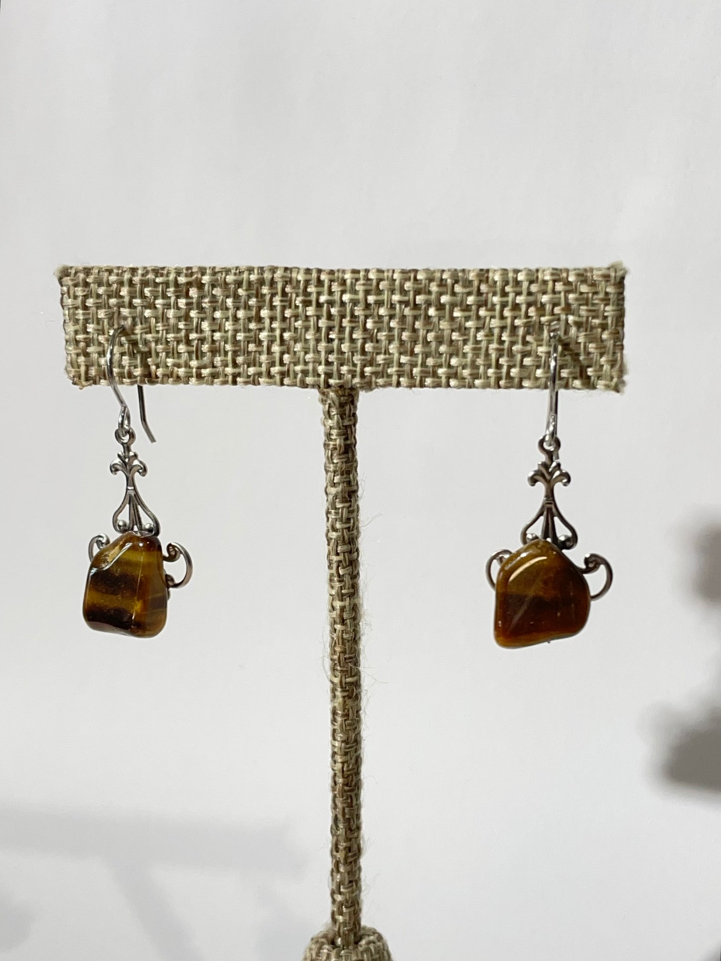 Tiger Eye Drop Earrings