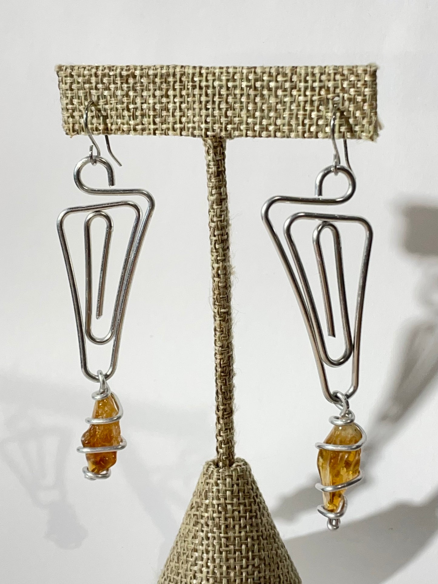 Citrine Earrings ( Stainless Steel )