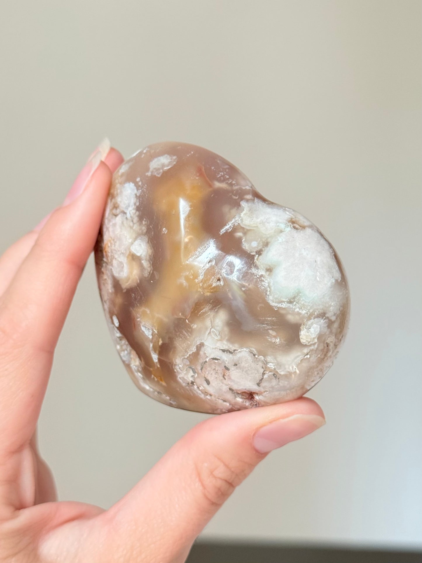 Flower Agate Heart | Corazón de Ágata Flor