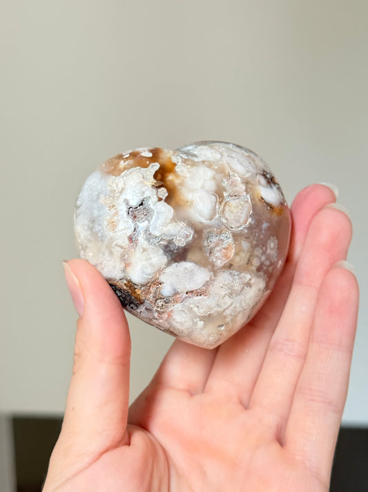 Flower Agate Heart | Corazón de Ágata Flor