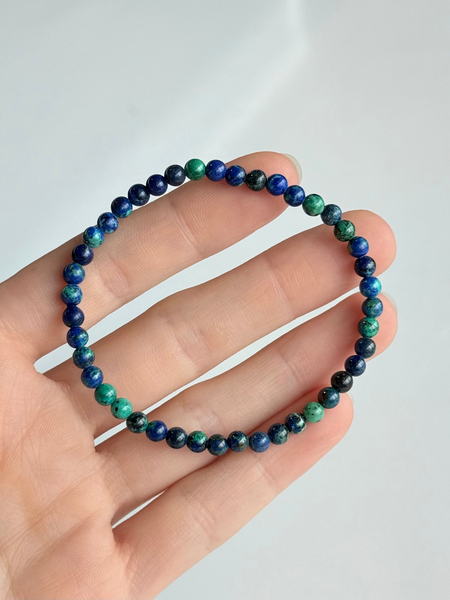 Azurite & Malachite 4mm Bracelet