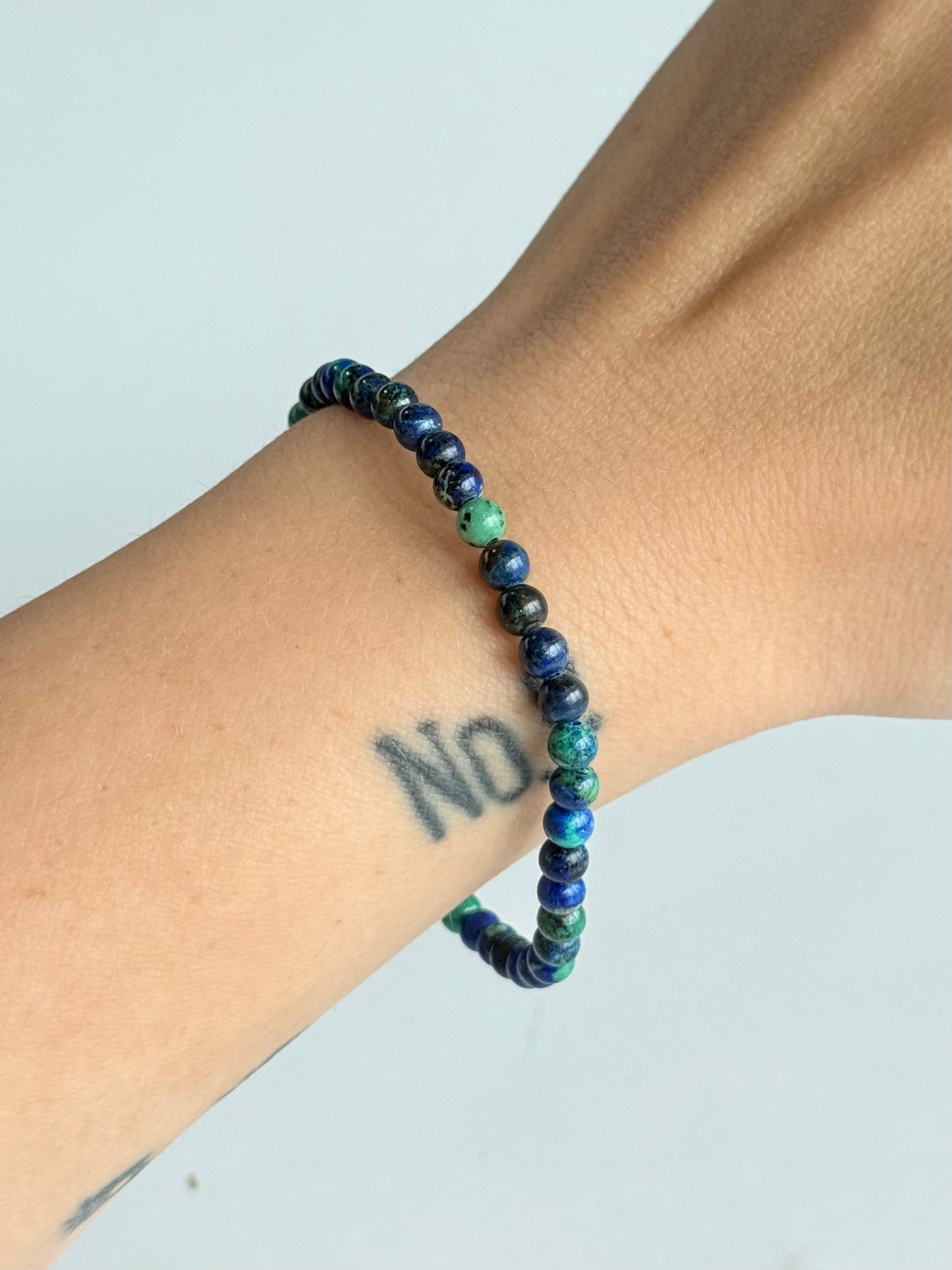 Azurite & Malachite 4mm Bracelet