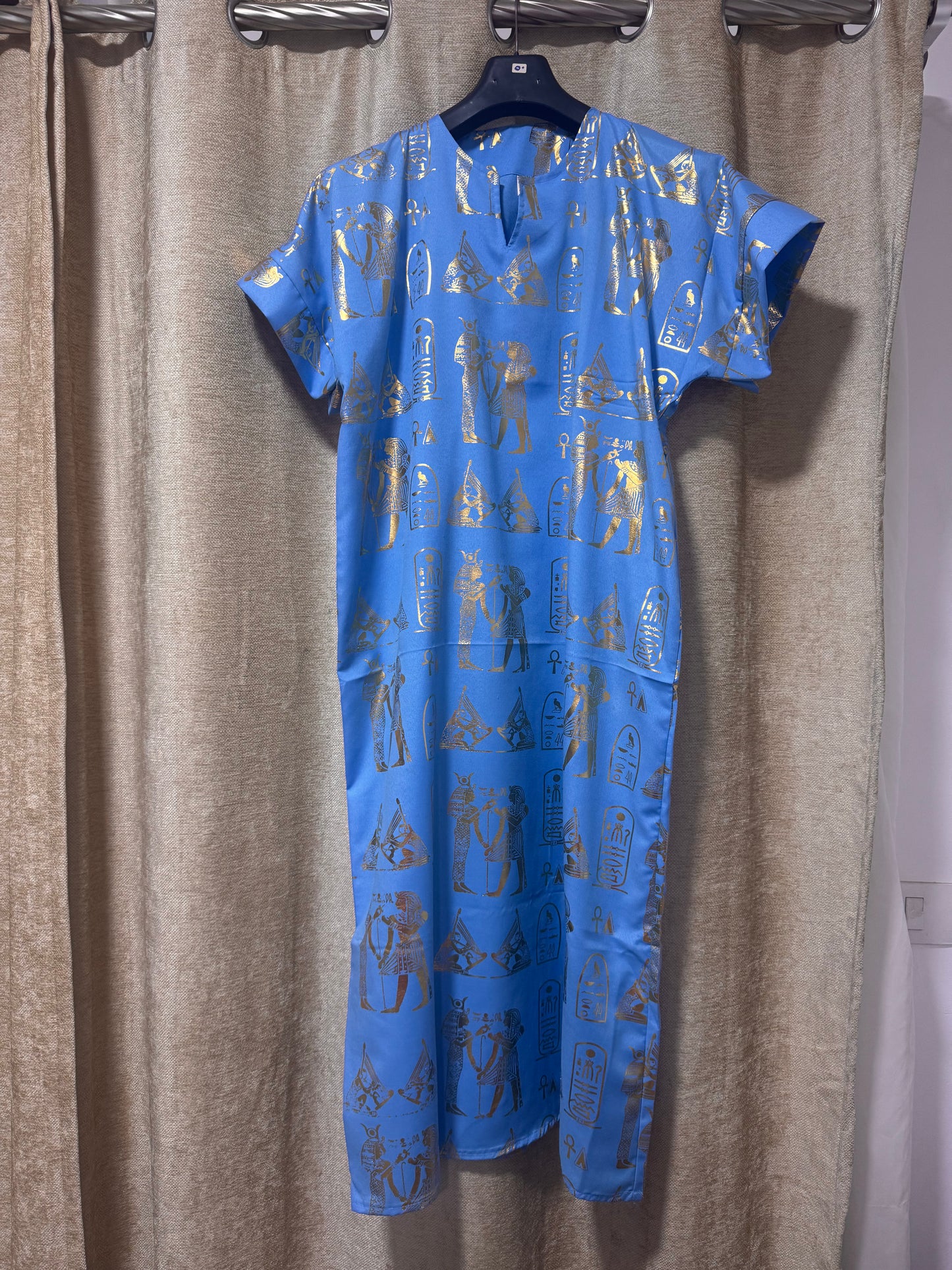 Egyptian Cotton Dress – Sky/ Vestido Egipcio de Algodón Egipcio – Azul Cielo