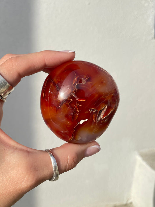 Carnelian Palm Stone ( Freeform )