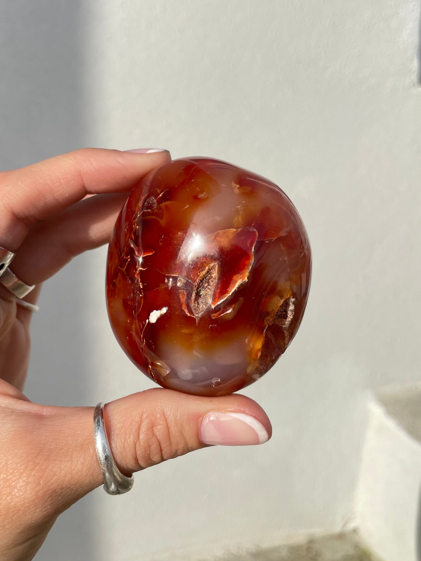 Carnelian Palm Stone ( Freeform )