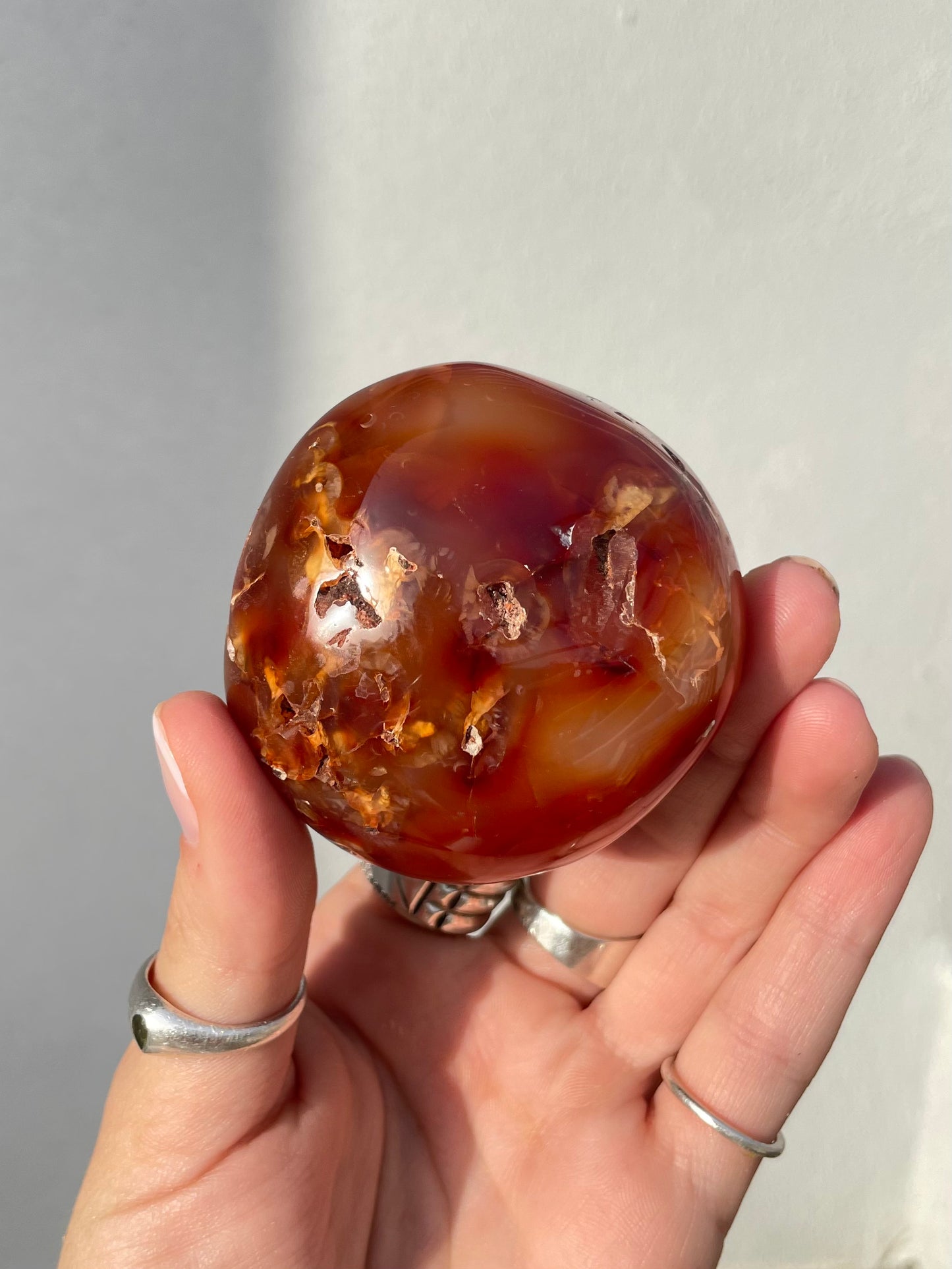 Carnelian Palm Stone ( Freeform )