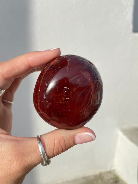 Carnelian Palm Stone ( Freeform )