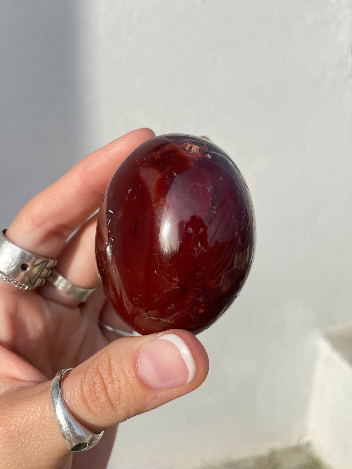 Carnelian Palm Stone ( Freeform )