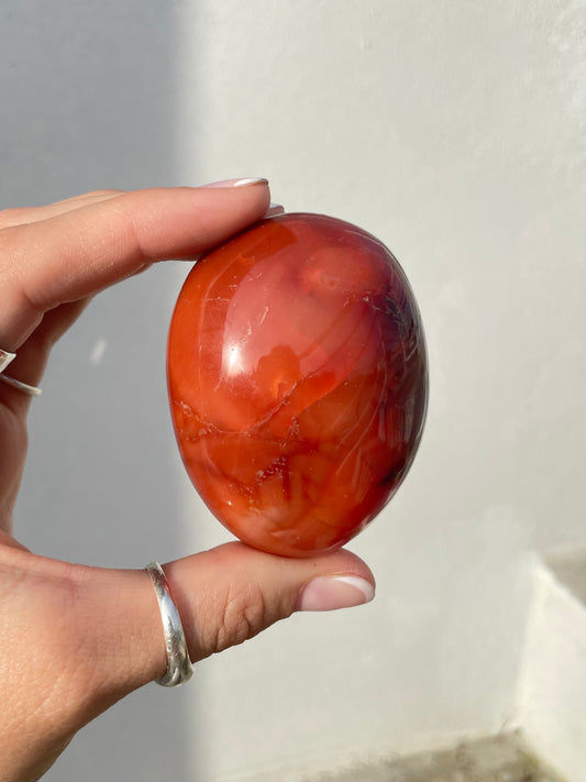 Carnelian Palm Stone ( Freeform )