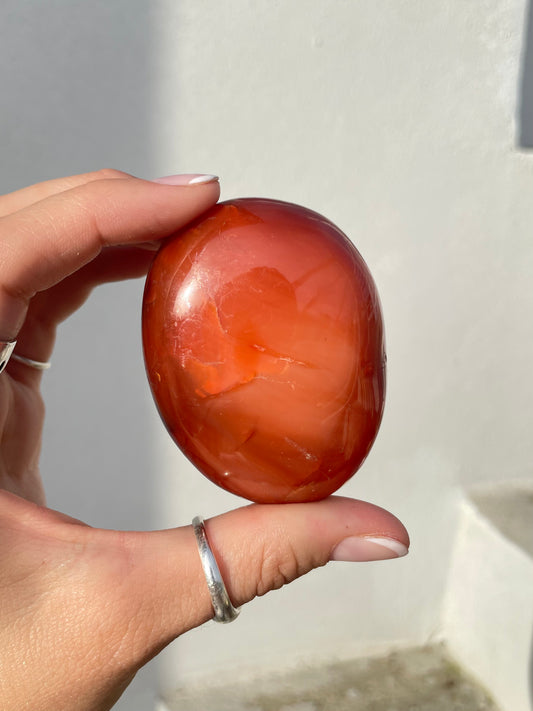 Carnelian Palm Stone ( Freeform )
