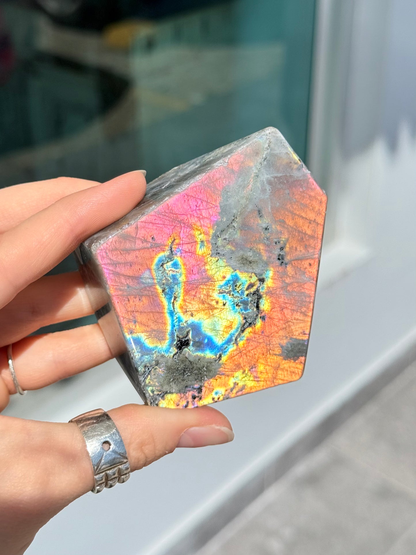 Purple - Yellow  Labradorite