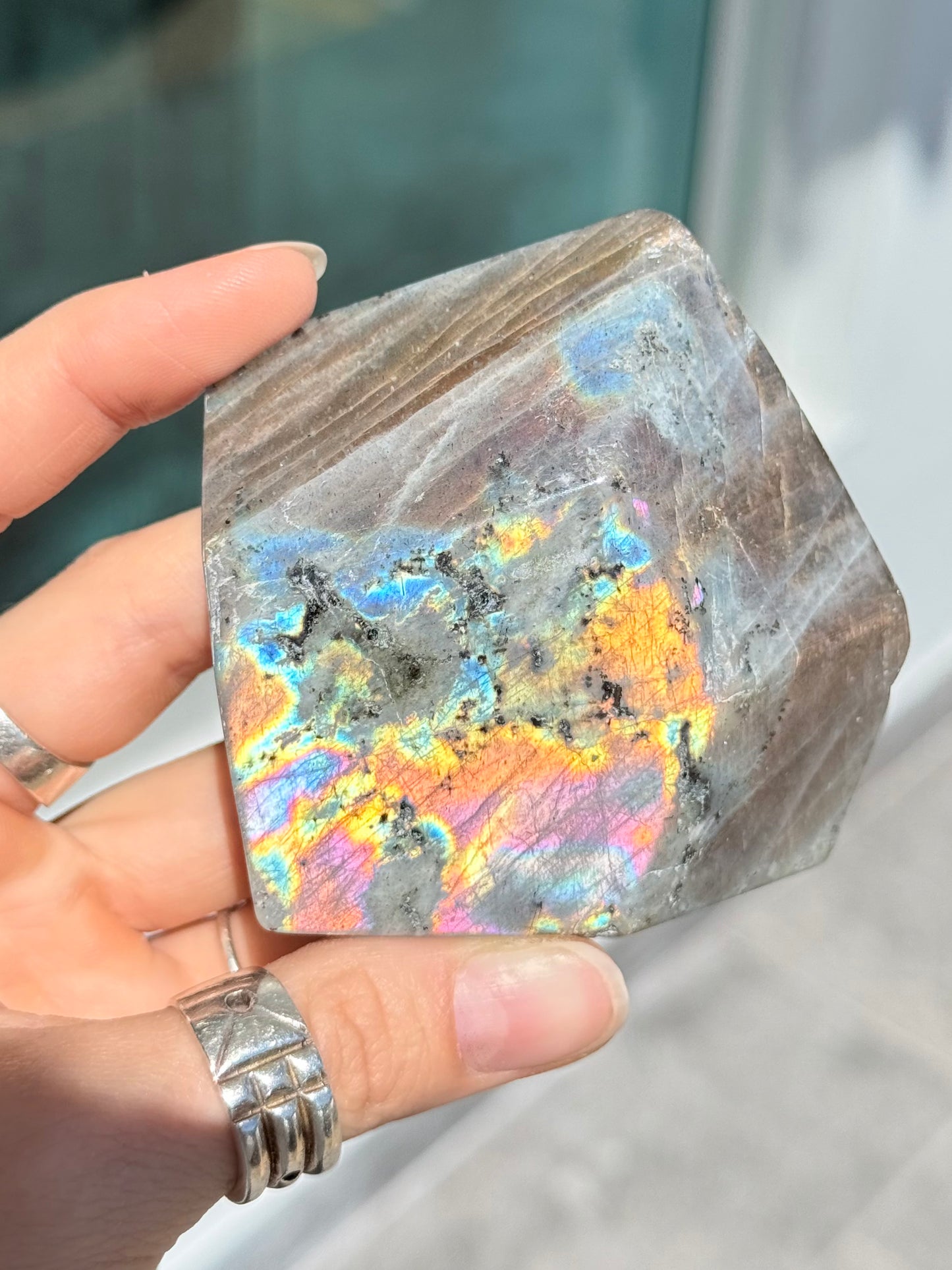 Purple - Yellow  Labradorite