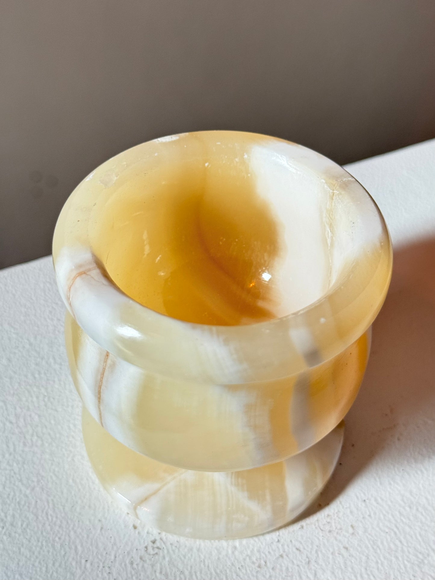 Egyptian Alabaster Mortar & Pestle | Mortero de Alabastro Egipcio