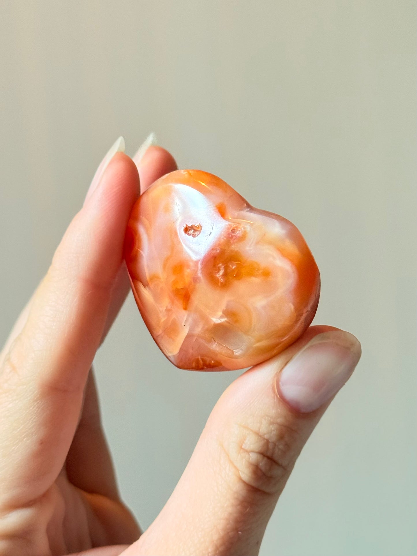 Mini Carnelian Heart  | Pequeño Corazón Cornalina ( Brazil )