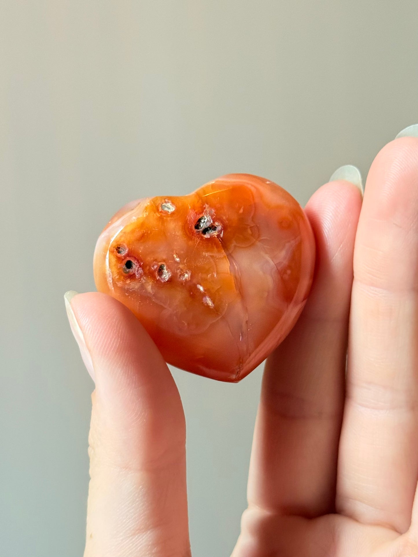 Mini Carnelian Heart  | Pequeño Corazón Cornalina ( Brazil )