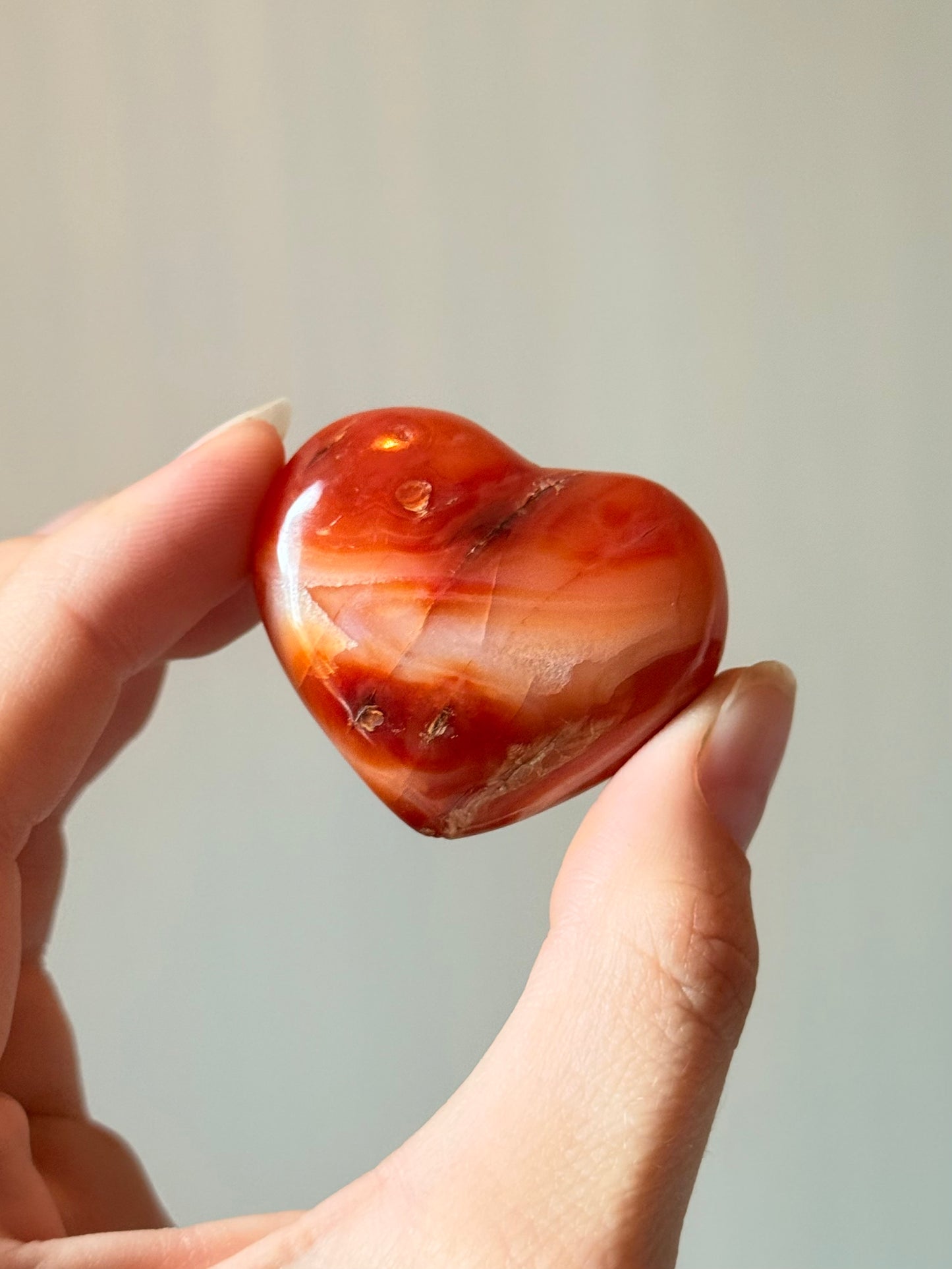 Mini Carnelian Heart  | Pequeño Corazón Cornalina ( Brazil )