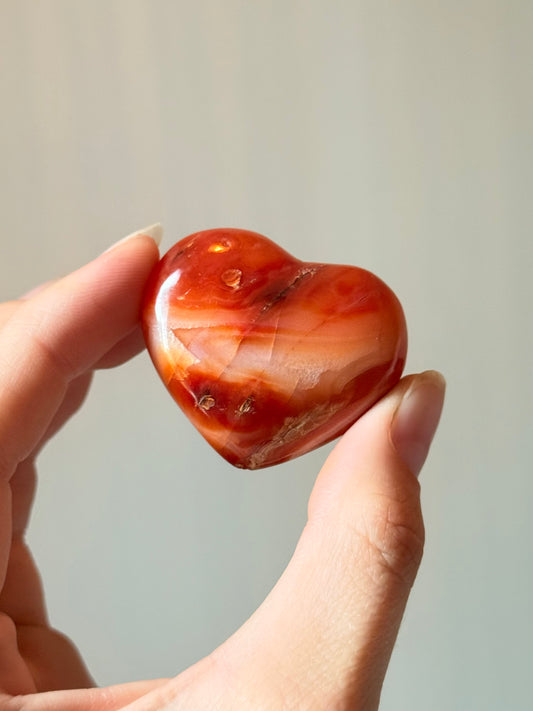 Mini Carnelian Heart  | Pequeño Corazón Cornalina ( Brazil )
