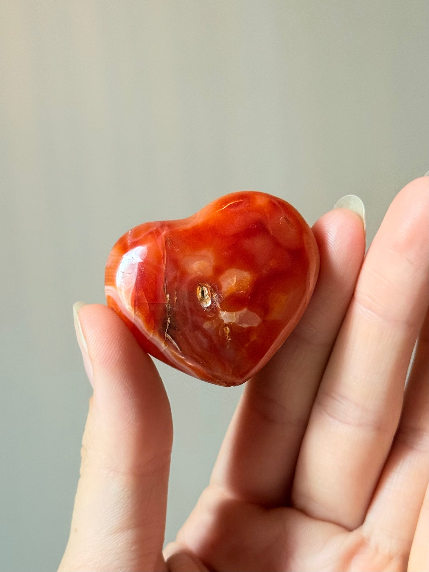 Mini Carnelian Heart  | Pequeño Corazón Cornalina ( Brazil )