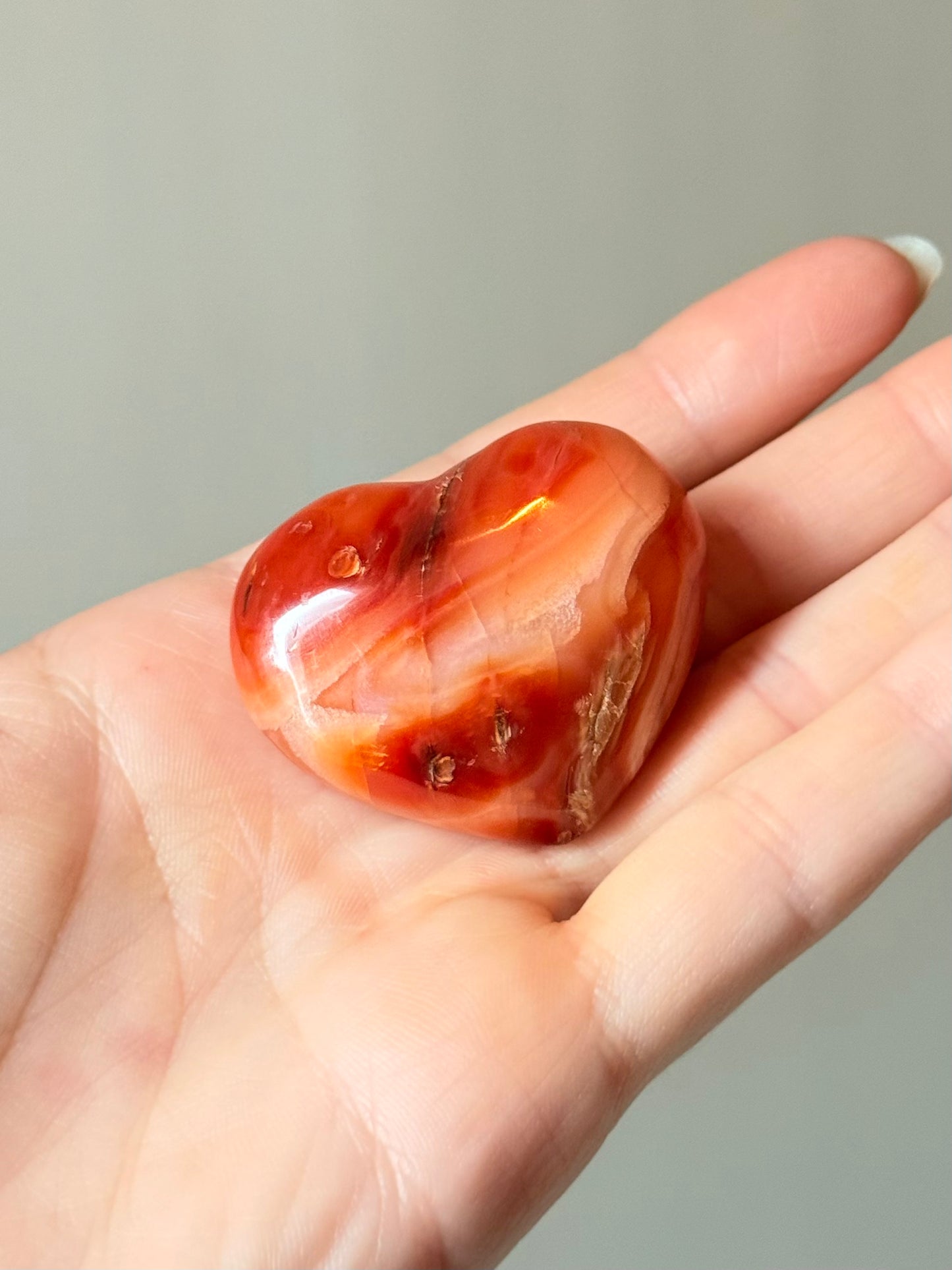 Mini Carnelian Heart  | Pequeño Corazón Cornalina ( Brazil )