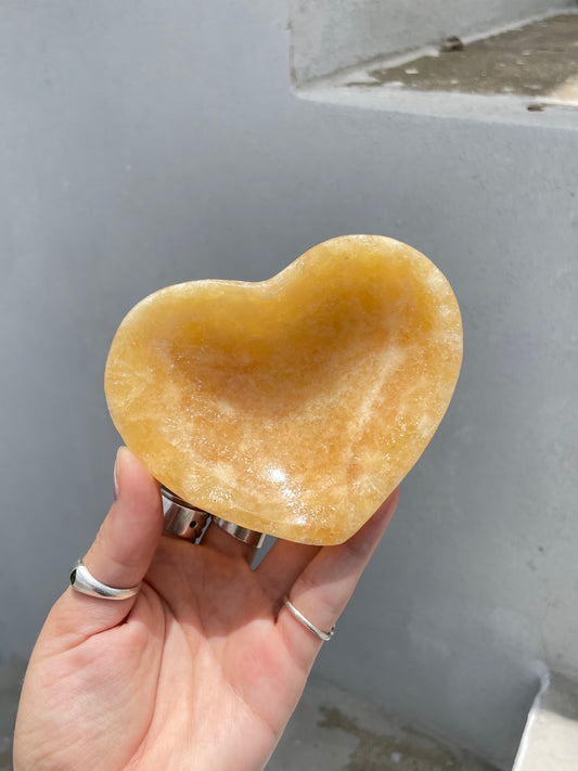 Orange Calcite Heart Bowl – Energy & Vitality