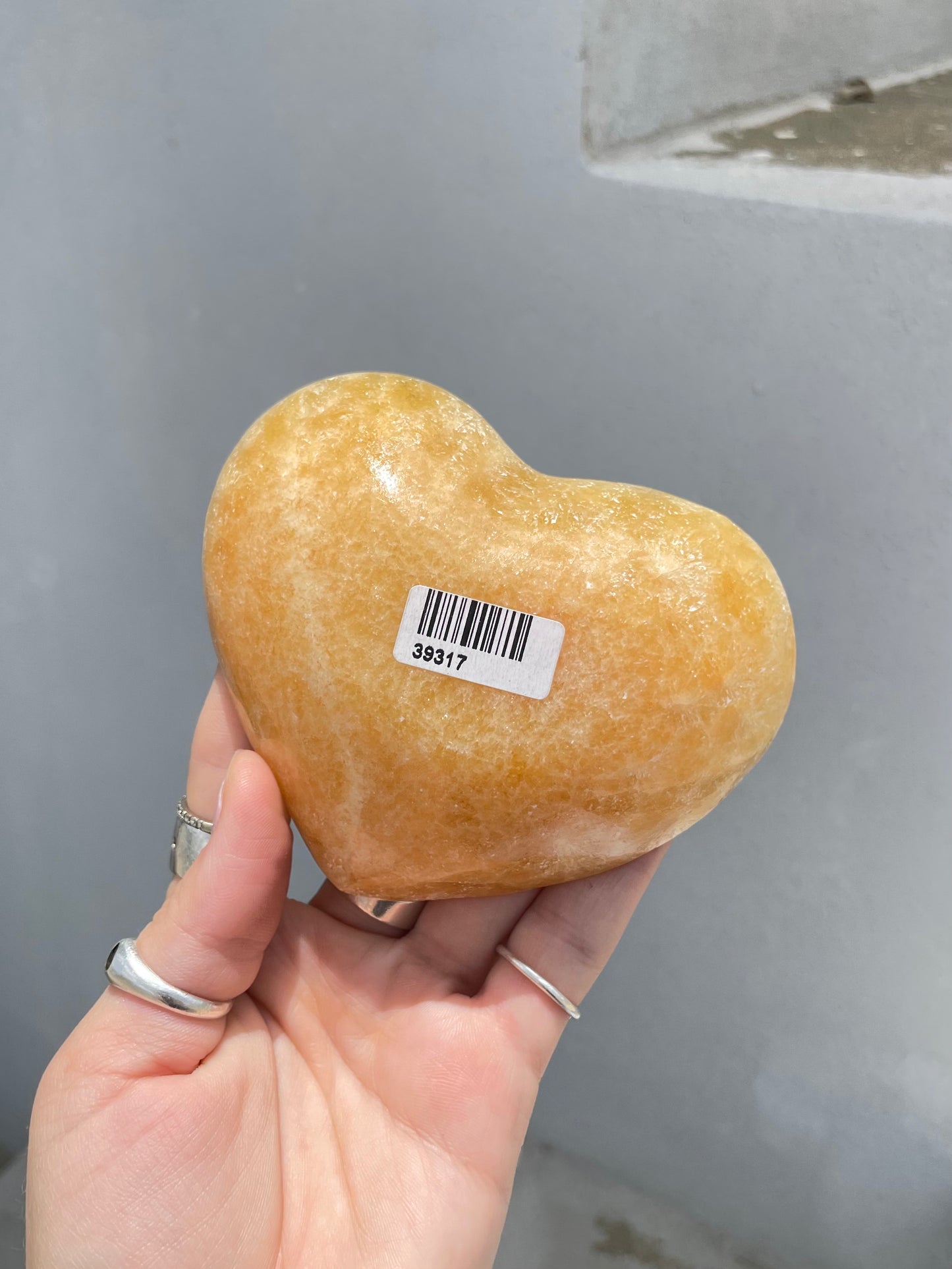 Orange Calcite Heart Bowl – Energy & Vitality