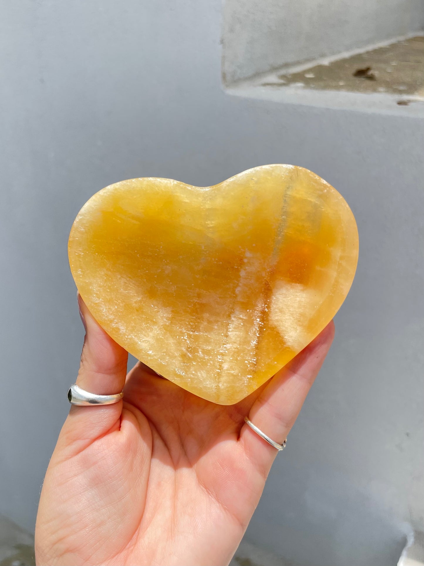 Orange Calcite Heart Bowl – Energy & Vitality