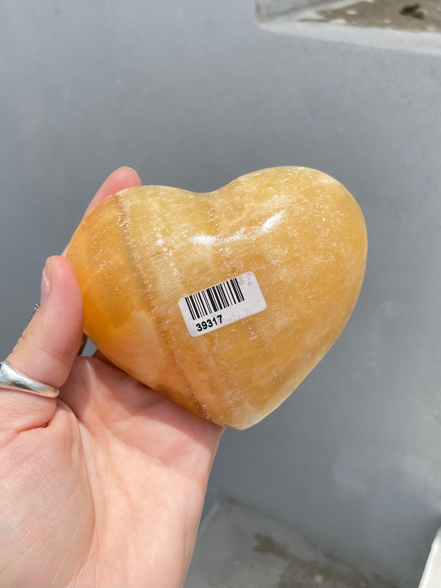 Orange Calcite Heart Bowl – Energy & Vitality