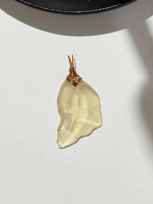 Libyan Dessert Glass ( Copper Wire ) Pendant