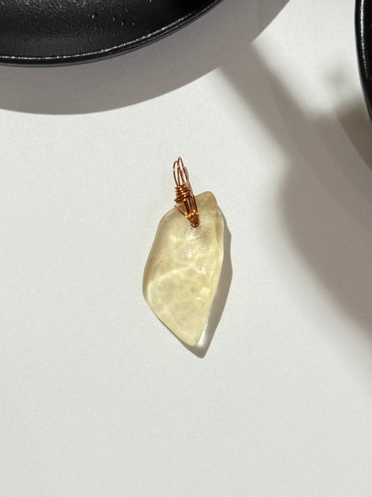 Libyan Dessert Glass ( Copper Wire ) Pendant