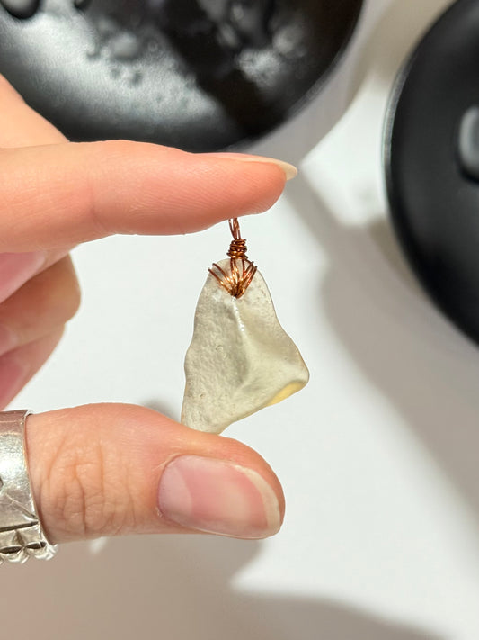 Libyan Dessert Glass ( Copper Wire ) Pendant