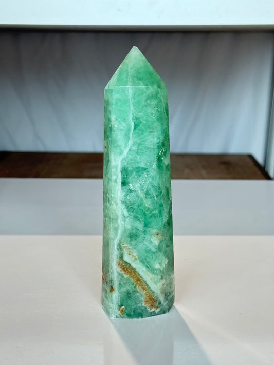 Green Fluorite Point
