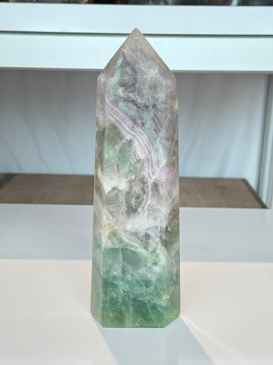 Rainbow Fluorite Point