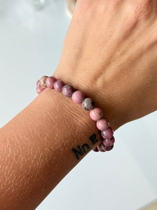 Rhodonite Bracelet 8mm / Pulsera de Rodonita 8mm