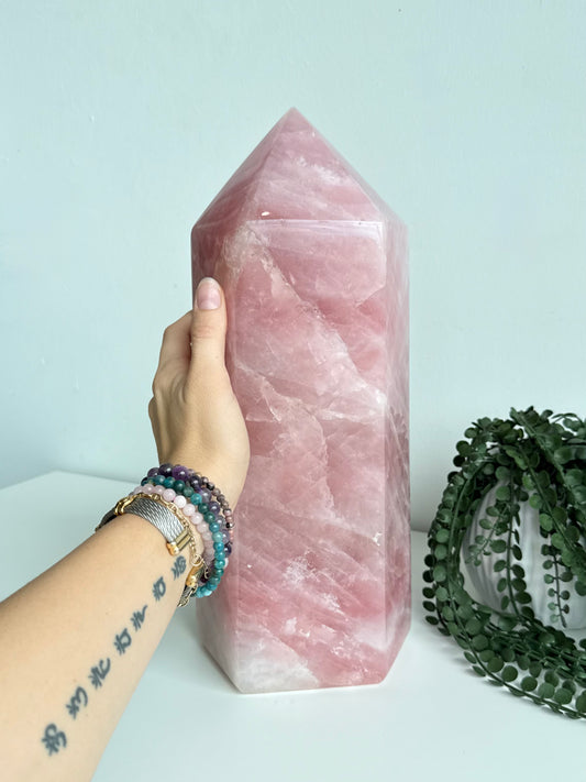 Rose Quartz Point Large - Madagascar