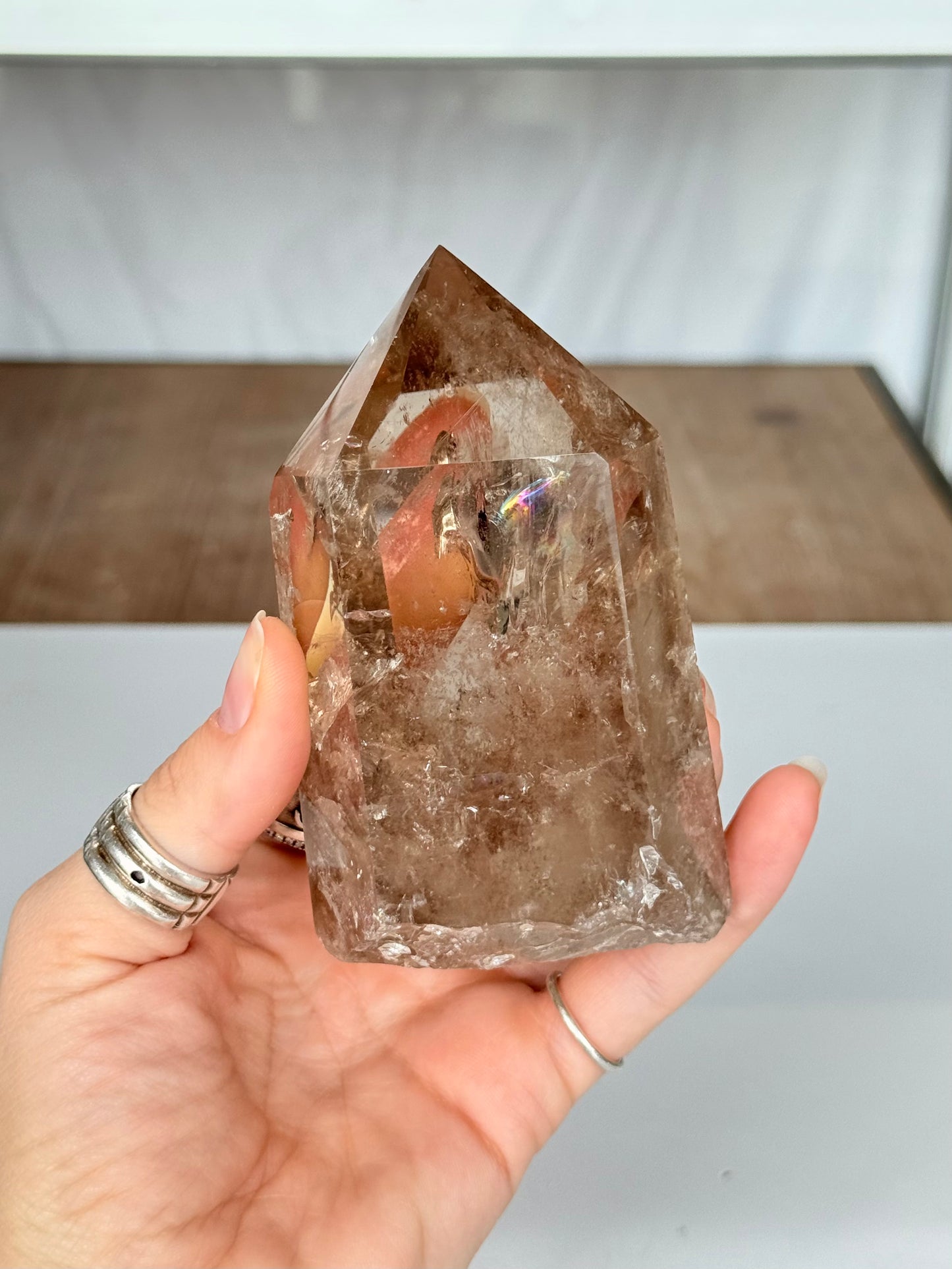 Smoky Quartz Rainbow Point