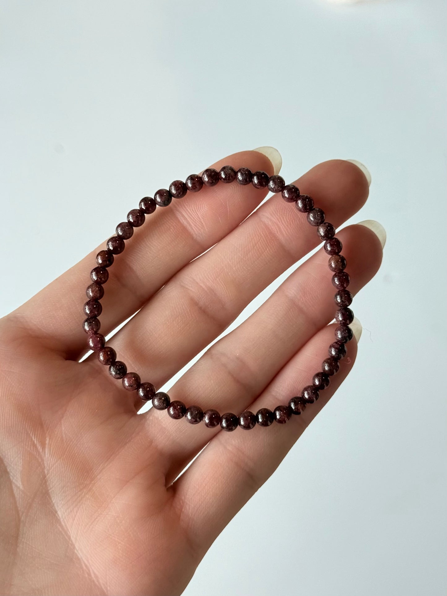 Garnet 4mm Bracelet / Pulsera de Granate 4mm