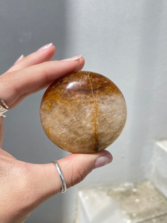 Golden Healer Quartz Palm Stones – Healing &amp; Spiritual Growth