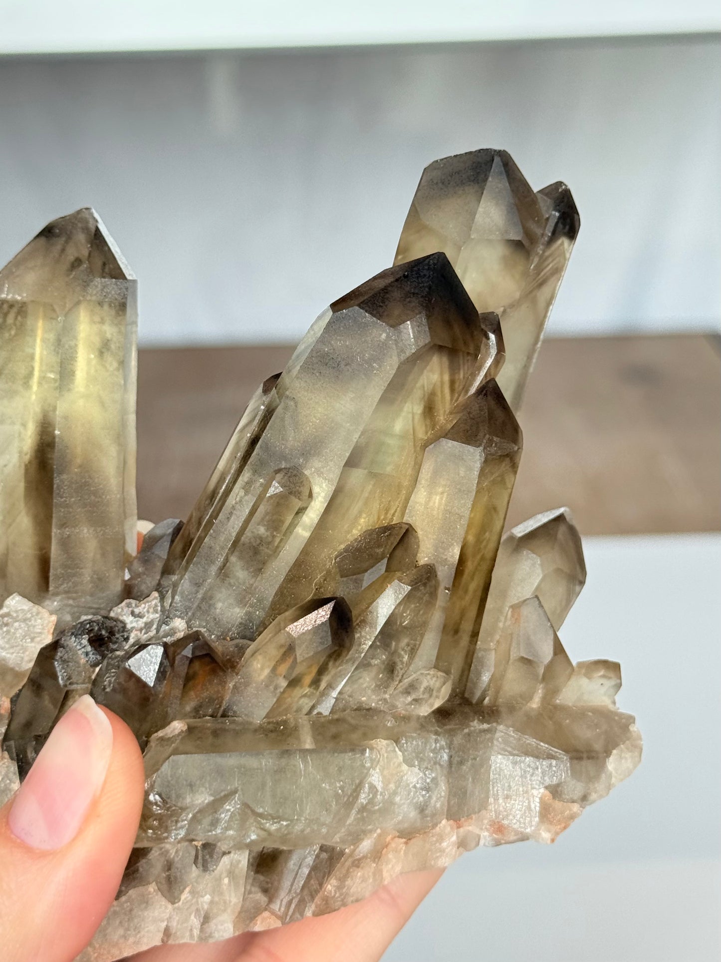 Natural Citrine Phantom Formation Cluster