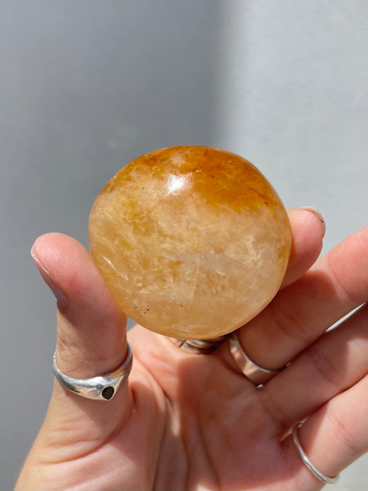 Golden Healer Quartz Palm Stones – Healing & Spiritual Growth
