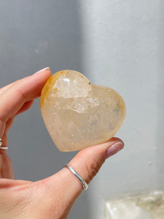 Golden Healer Quartz Heart – Healing and Divine Light
