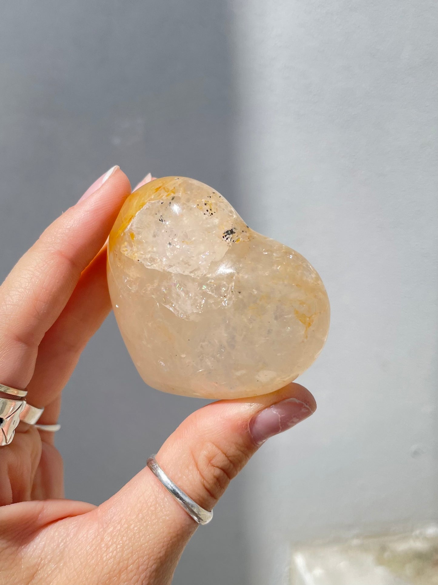 Golden Healer Quartz Heart – Healing and Divine Light